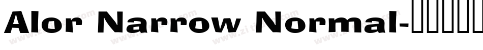 Alor Narrow Normal字体转换